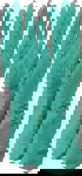 Series 37-676 Chemical Resistant Gloves: Size Medium, 15.00 Thick, Nitrile, Nitrile, Supported,